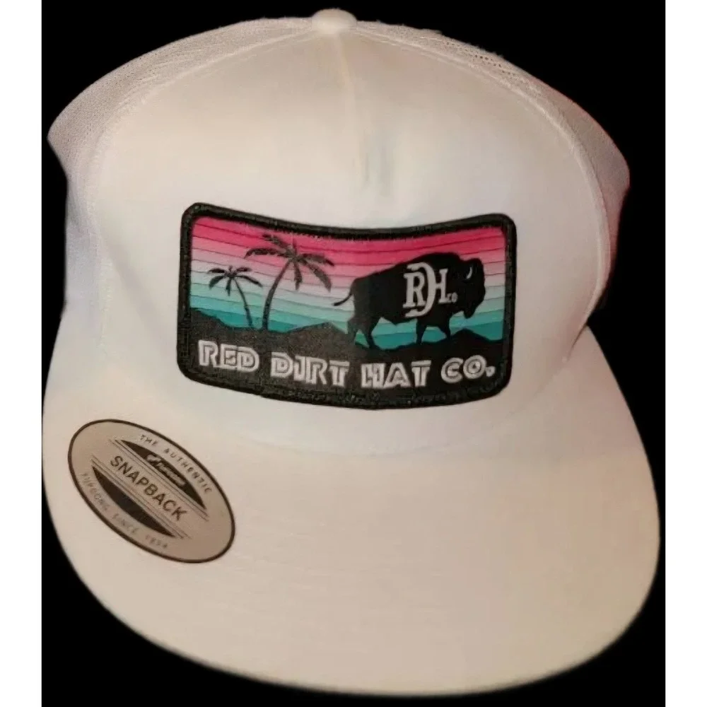 Red Dirt Hat Co. Miami Vice Classic White Trucker Cap RDHC-324
